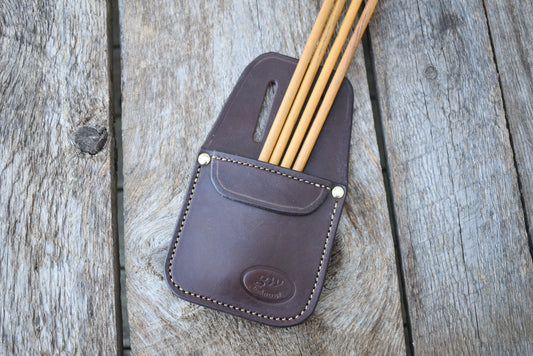 Leather POCKET Quiver, Archery Quiver, Arrow Quiver for traditional archery, with belt slots