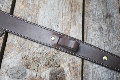 Leather Rifle Sling, Leather shoulder sling, Cobra style sling with Thumb Loop
