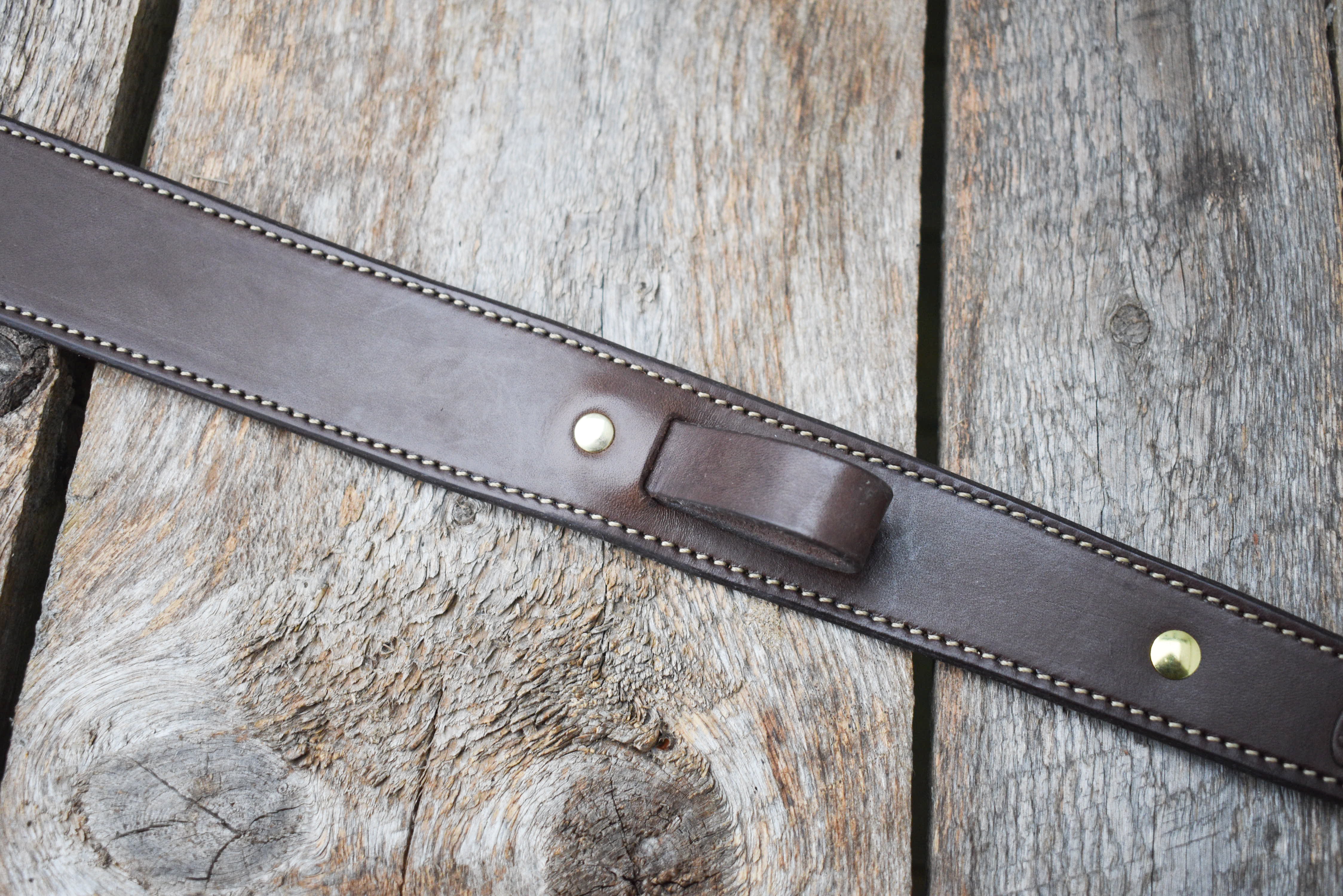 1 inch Chestnut Oil Leather Crossbody Strap
