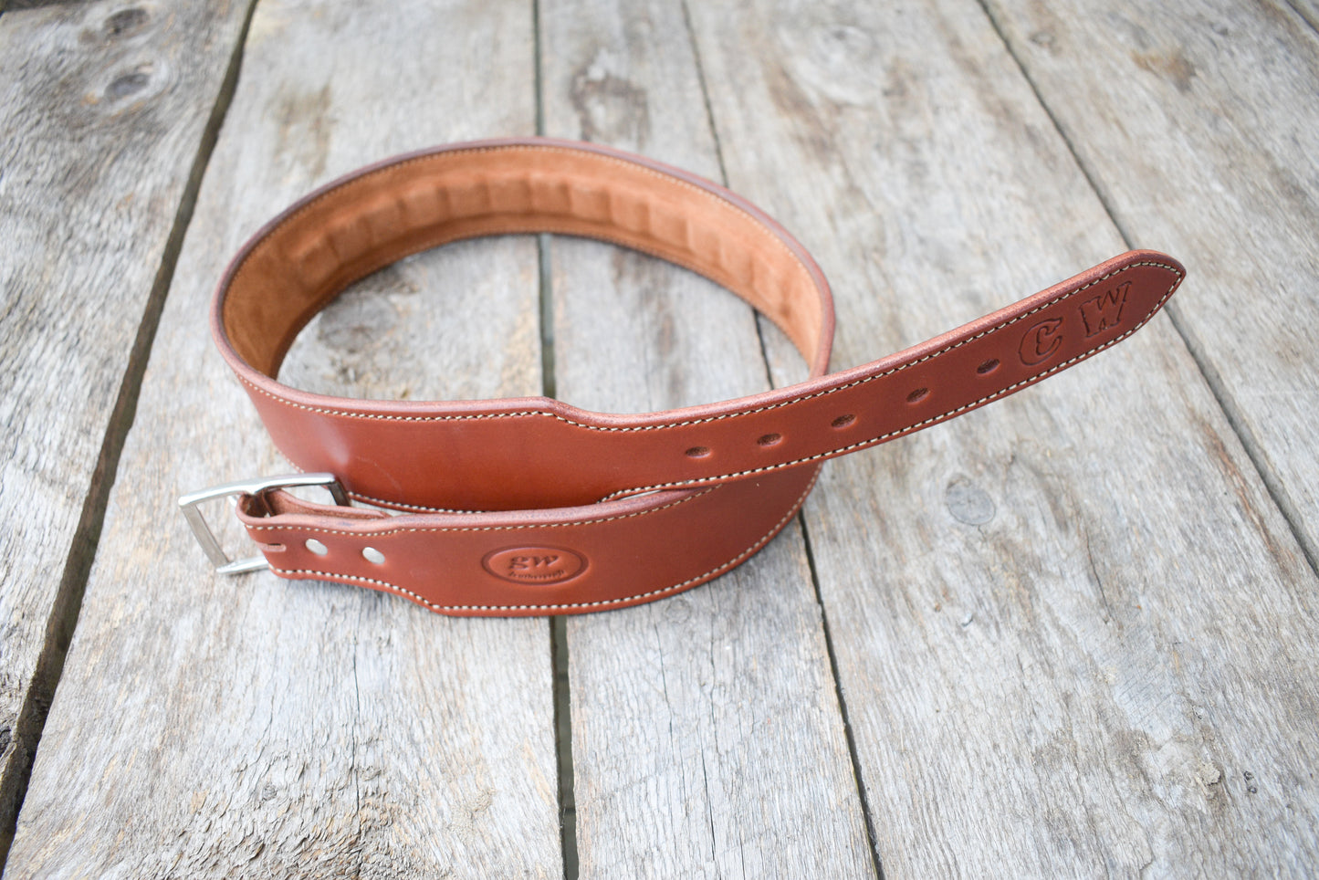 The Shootist Leather Cartridge Belt, Western Cartridge Belt, Eastwood style Belt