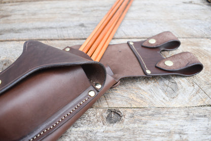 Combo carquois/bras/ceinture HIP en cuir, carquois de ceinture de tir à l’arc avec protège-bras et ceinture