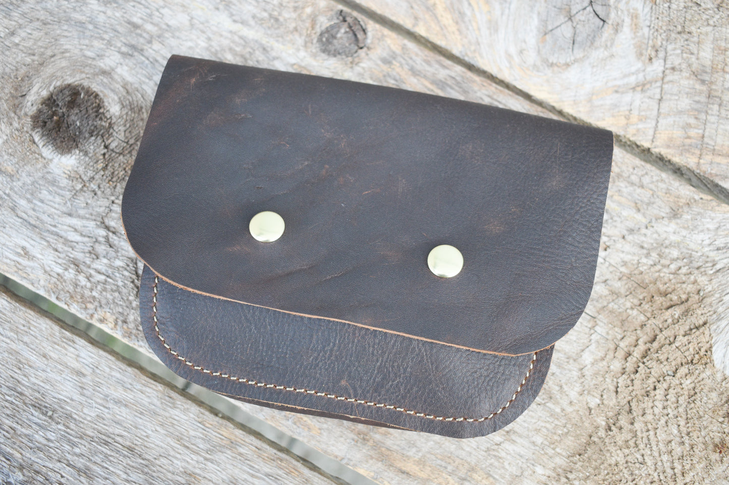 Leather BELT Pouch for bushcraft, EDC, foraging or general use