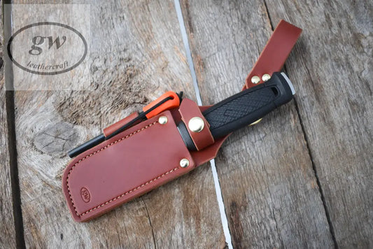 Bushcraft Knife Sheath Leather Dangler Sheath