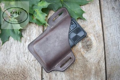 Leather Cell Phone Holster Iphone Samsung Motorola