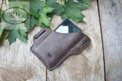 Leather Cell Phone Holster Iphone Samsung Motorola