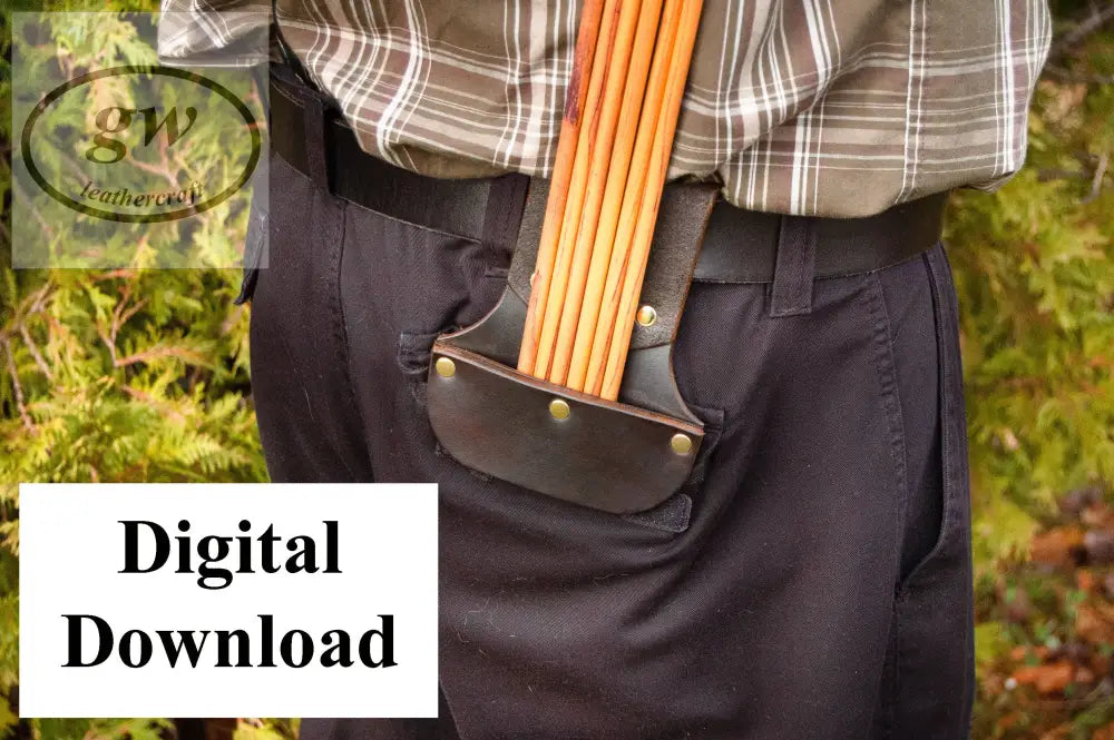 Leather Pocket Quiver Pattern Pack Digital Download Patterns. Printable Patterns With Instructions