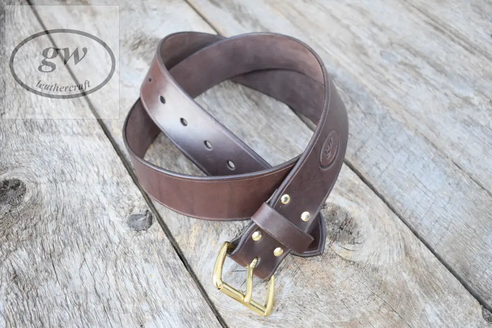 Leather Utility Belt Bushcraft Gear Archery 2 Inch Wide