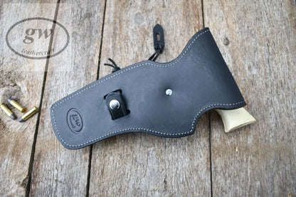 The Highwayman Leather Holster Western Pistol Holster Single Action Revolver Lined