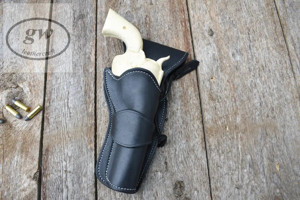 The Highwayman Leather Holster Western Pistol Holster Single Action Revolver Lined