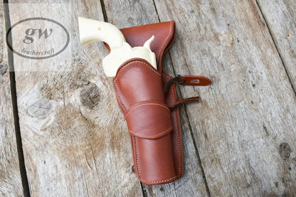 The Thamesville Marauder Pattern Leather Holster Western Holster Fast Draw Lined