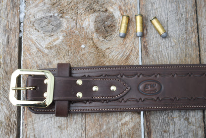 La ceinture de cartouche en cuir Rogers Hill Ransacker, la ceinture de cartouche occidentale, doublée et outillée