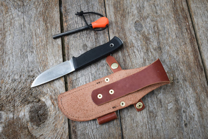 Gaine de couteau Bushcraft, gaine de couteau en cuir, fourreau de couteau de transport vertical