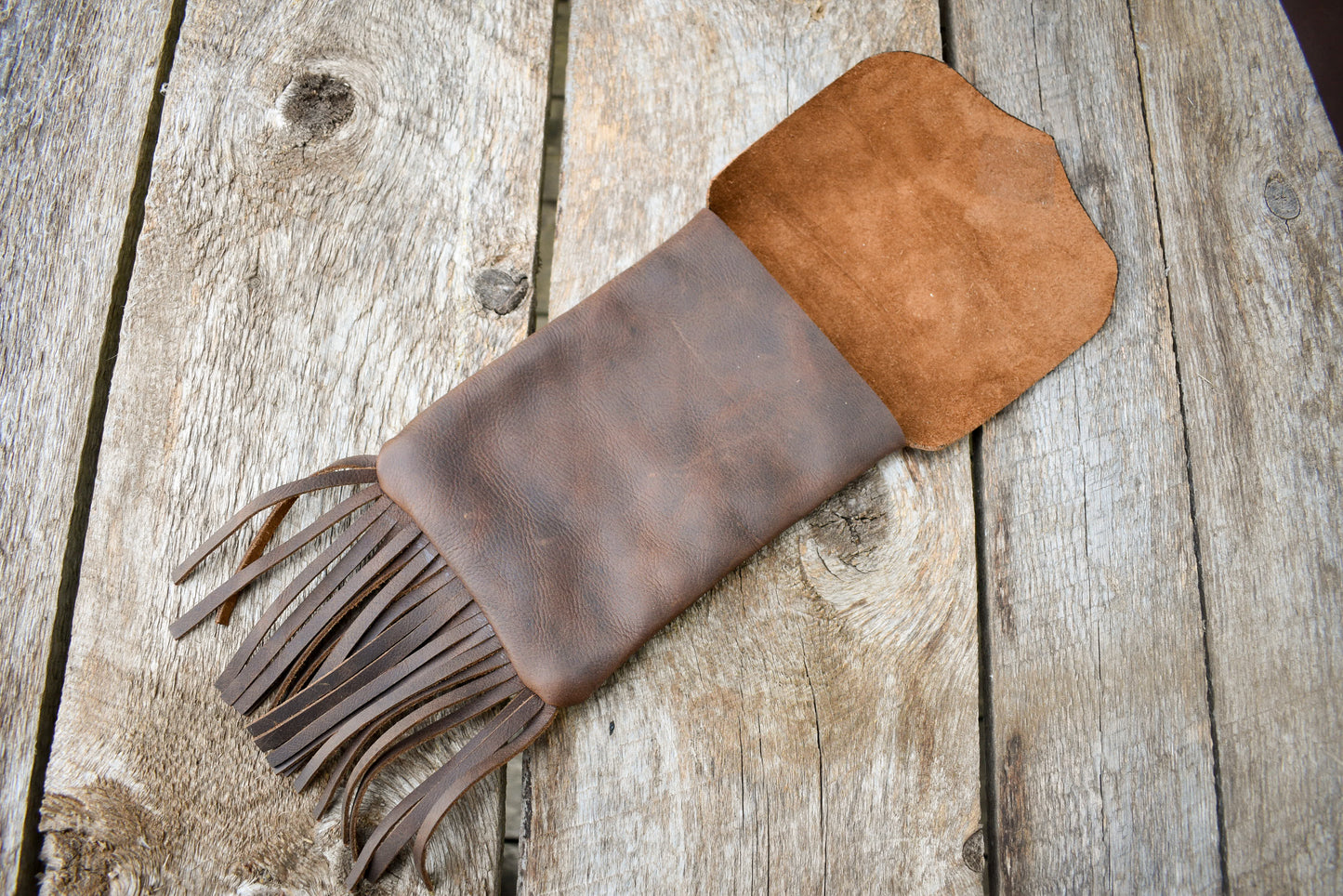 Folded Leather BELT Pouch, bushcraft pouch, EDC pouch, waist bag, belt bag or hip bag