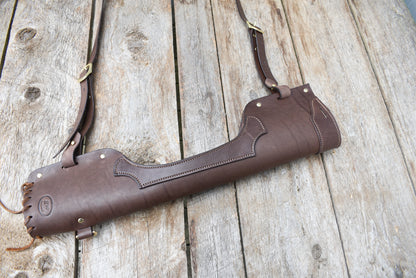 Leather Stalker Quiver, Back quiver, Stealth Quiver,  Hip Quiver, Extra long 24 inch