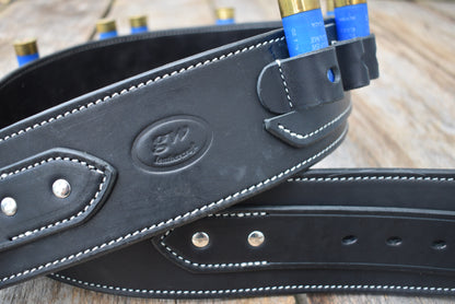 The Gilletts Cove Gunner Leather Cartridge Belt, Shell Belt  for shotgun shells